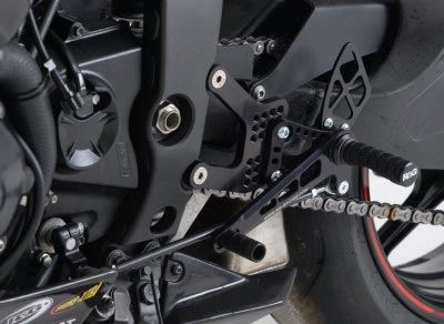 Pedane Arretrate Moto Kawasaki ZX6 R 05 Versione Racing No Abs 10457 Rg RSET18BK - Endurrad