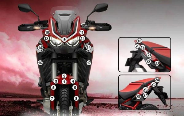 Honda Africa Twin CRF1100L 2020-2023 bodywork protective film