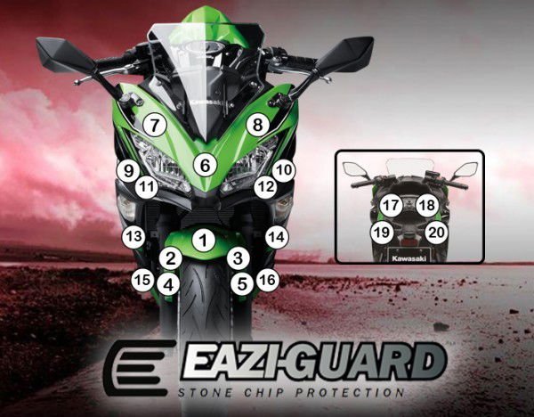 Pellicola adesiva moto kawasaki ninja h2 sx 2018 - 2020 - ENDURRAD