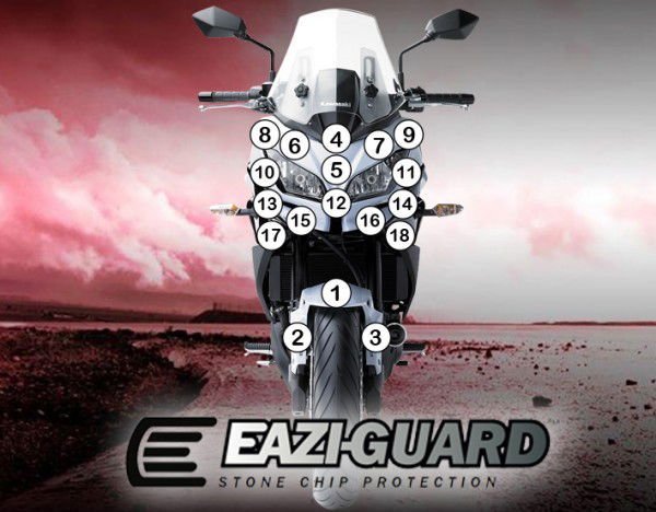 Pellicola adesiva moto kawasaki z 1000 sx 2017 - 2022 - ENDURRAD