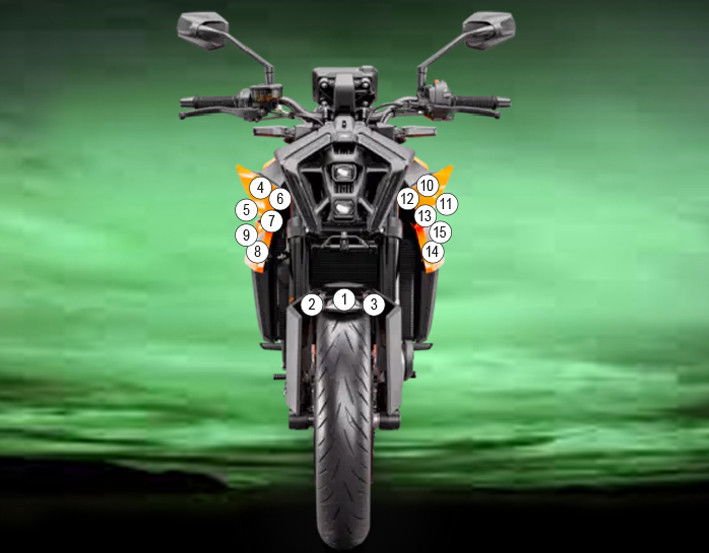 Pellicola protettiva carrozzeria KTM 990 Duke 2024-2026