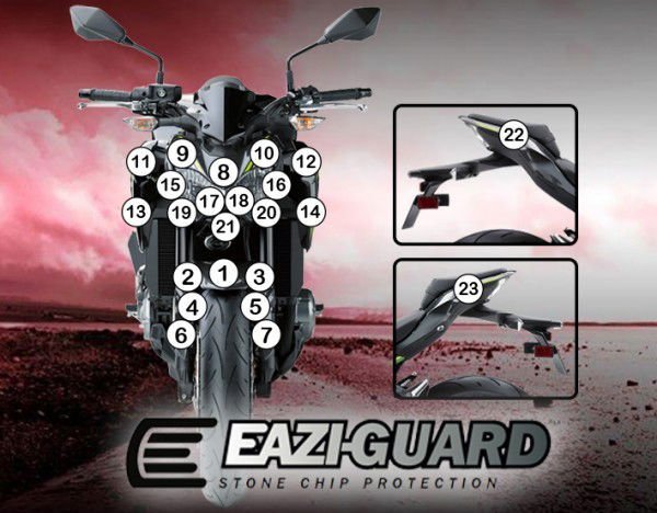Pellicola adesiva per moto Kawasaki Ninja 250/400 2018 - 2020 - ENDURRAD