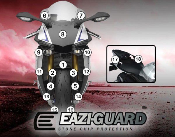 Pellicola adesiva per moto yamaha fjr 1300 ae/as 2014 - 2020 - ENDURRAD
