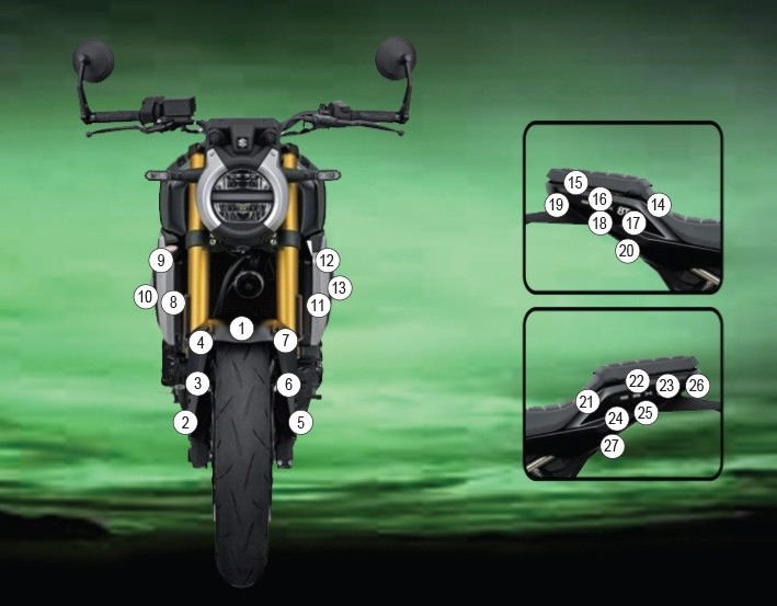 Pellicola protettiva adesiva per moto Suzuki GSX - 8T 2025 - ENDURRAD