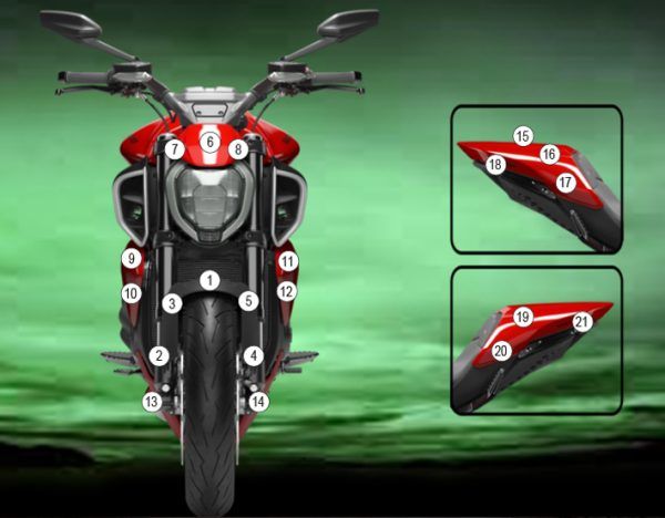 Pellicola protettiva DUCATI DIAVEL V4 - ENDURRAD