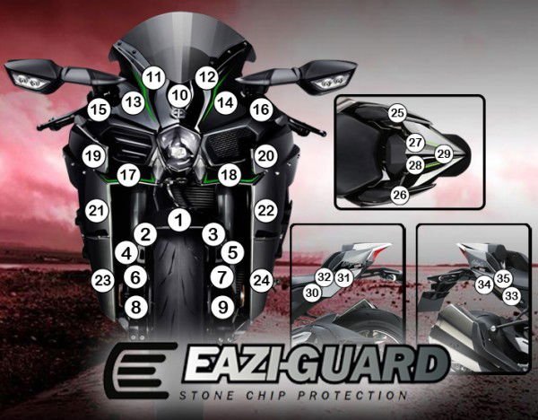 Pellicola protettiva carrozzeria Kawasaki Z900 2017-2019