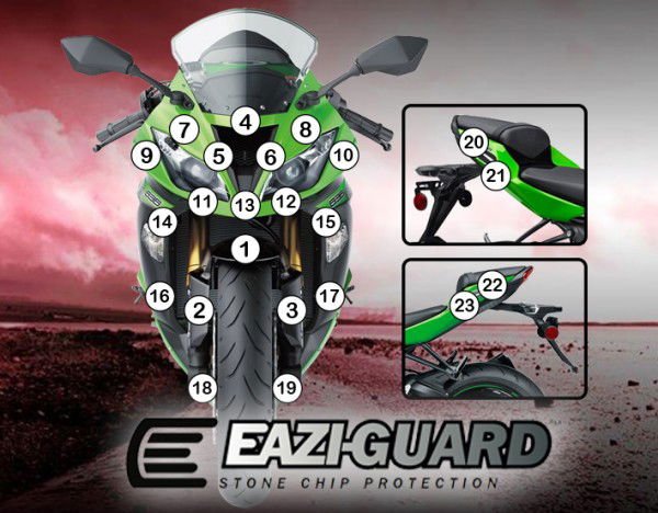 Pellicola protettiva kawasaki zx 6 r (636) 2013 - 2016 - ENDURRAD