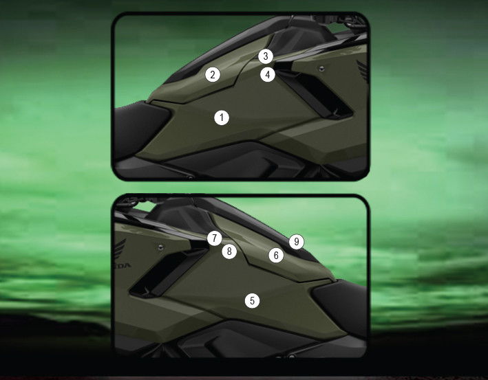 Pellicola protettiva serbatoio moto per Honda NC 750 X 2025 - ENDURRAD