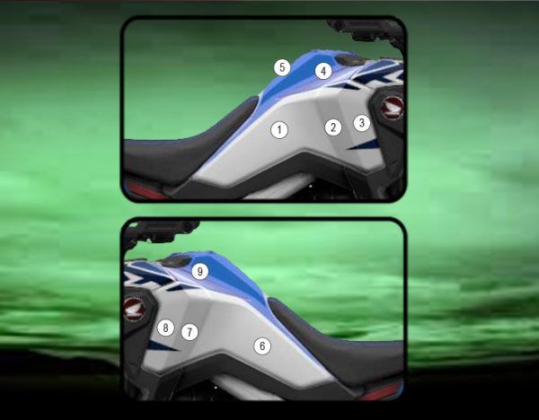 Pellicola protettiva serbatoio Honda Africa Twin CRF1100L 2020-2023