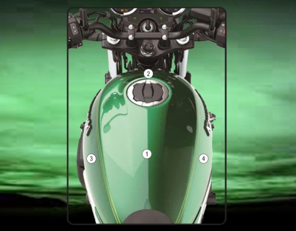 Pellicola protettiva serbatoio per Kawasaki Z650RS 2021 -