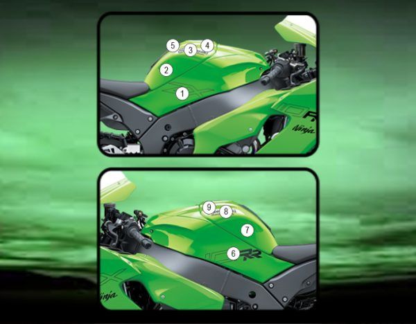 Pellicola protettiva serbatoio per Kawasaki ZX-10RR 2021 -