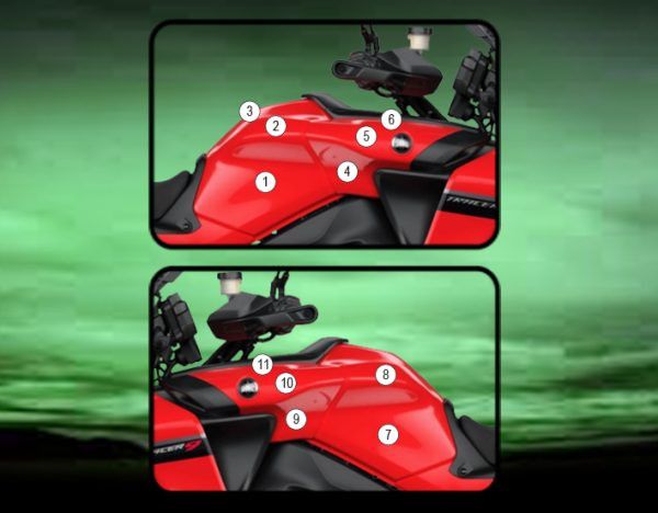 Pellicola protettiva serbatoio Yamaha Tracer 9 2021-2024