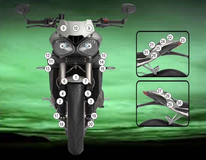 Pellicola protettiva TRIUMPH STREET TRIPLE 2017-2019
