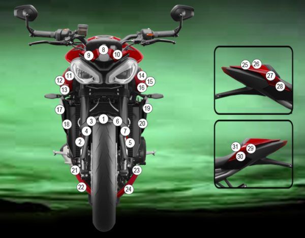 Pellicola protettiva TRIUMPH STREET TRIPLE 765
