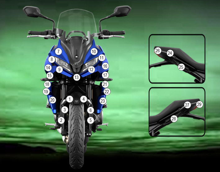 Pellicola protettiva TRIUMPH TIGER SPORT 660 2022-