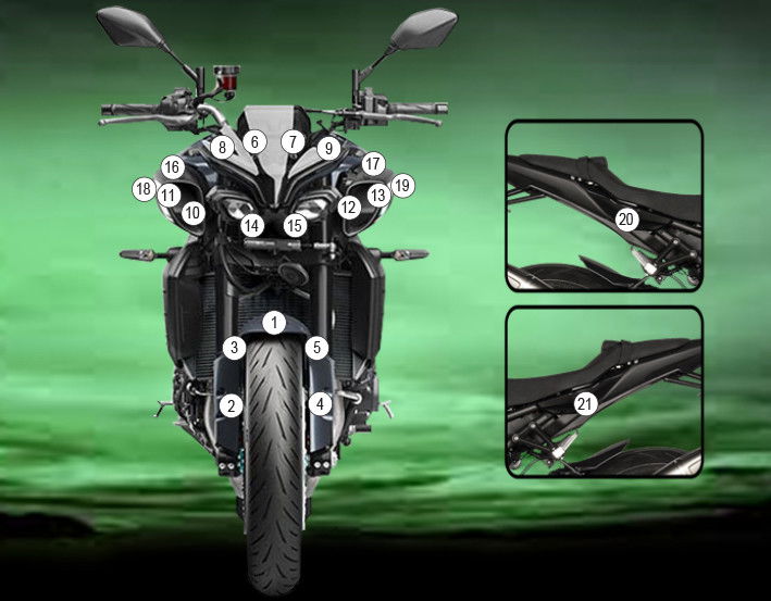 Pellicola protettiva YAMAHA MT-10 2022-