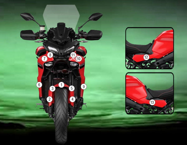 Bodywork protective film Yamaha Tracer 9 2021-2024