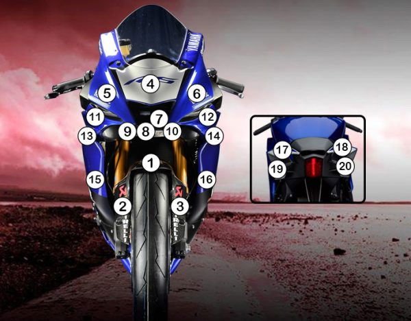 Pellicola protettiva Yamaha YZF - R6 2017 - 2022 - ENDURRAD