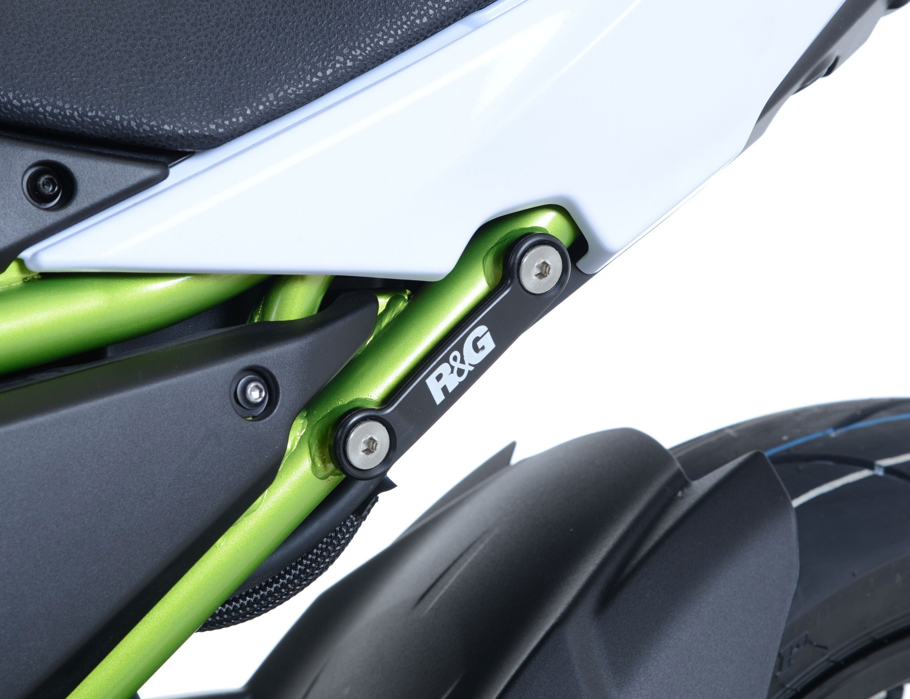 Placchette Copri Fori Poggiapiedi Posteriori Paio Kawasaki Z650 Ninja 650 17 BLP0064BK R G 55003 - Endurrad