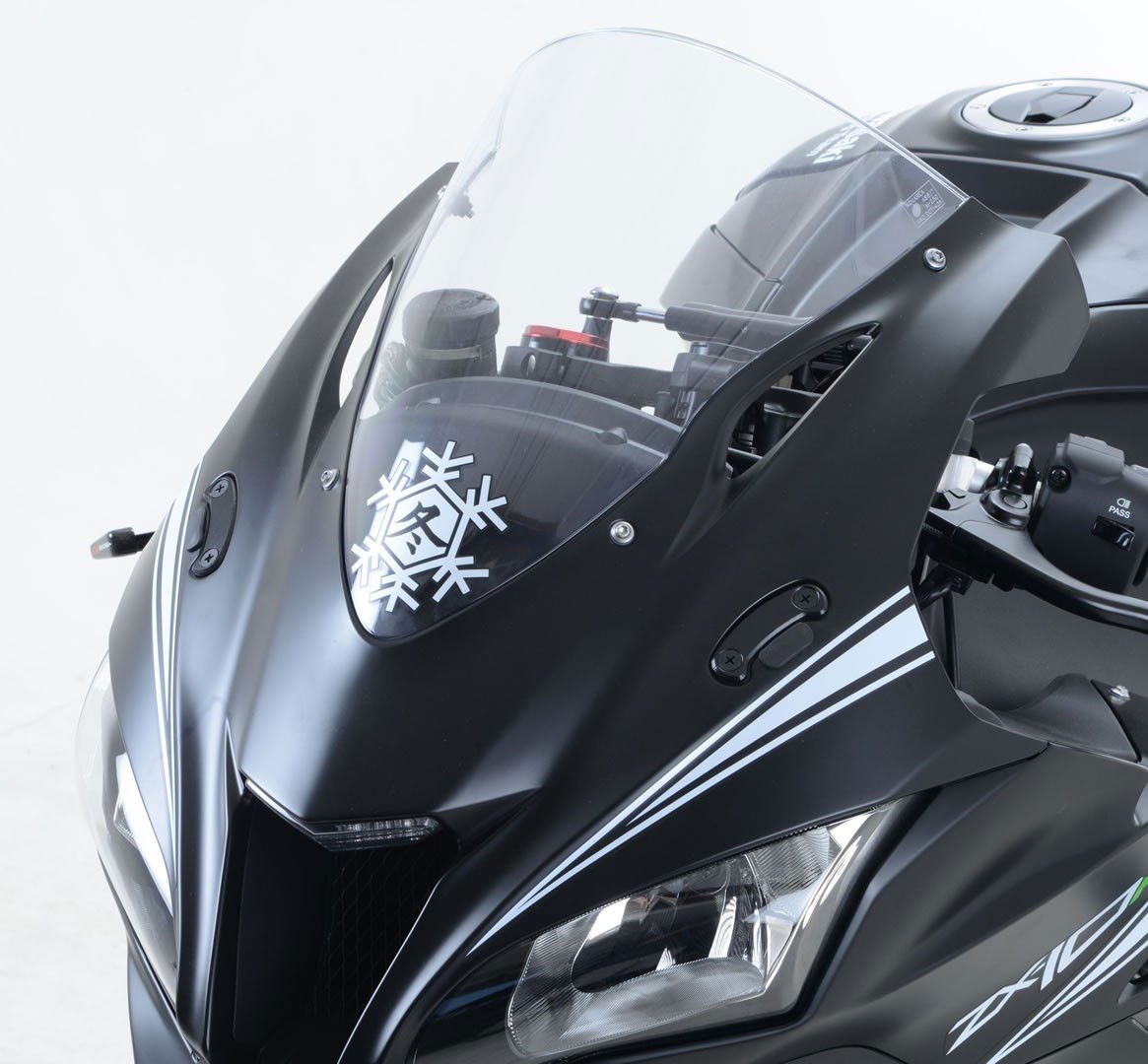Placchette Coprifori Specchietti Kawasaki ZX10 R 16 15528 Rg MBP0024BK - ENDURRAD