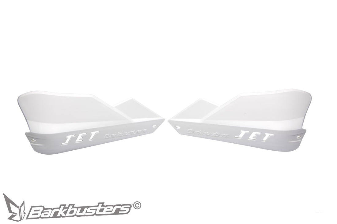 Plastiche paramani Barkbusters JET-003 bianche, coppia destra e sinistra