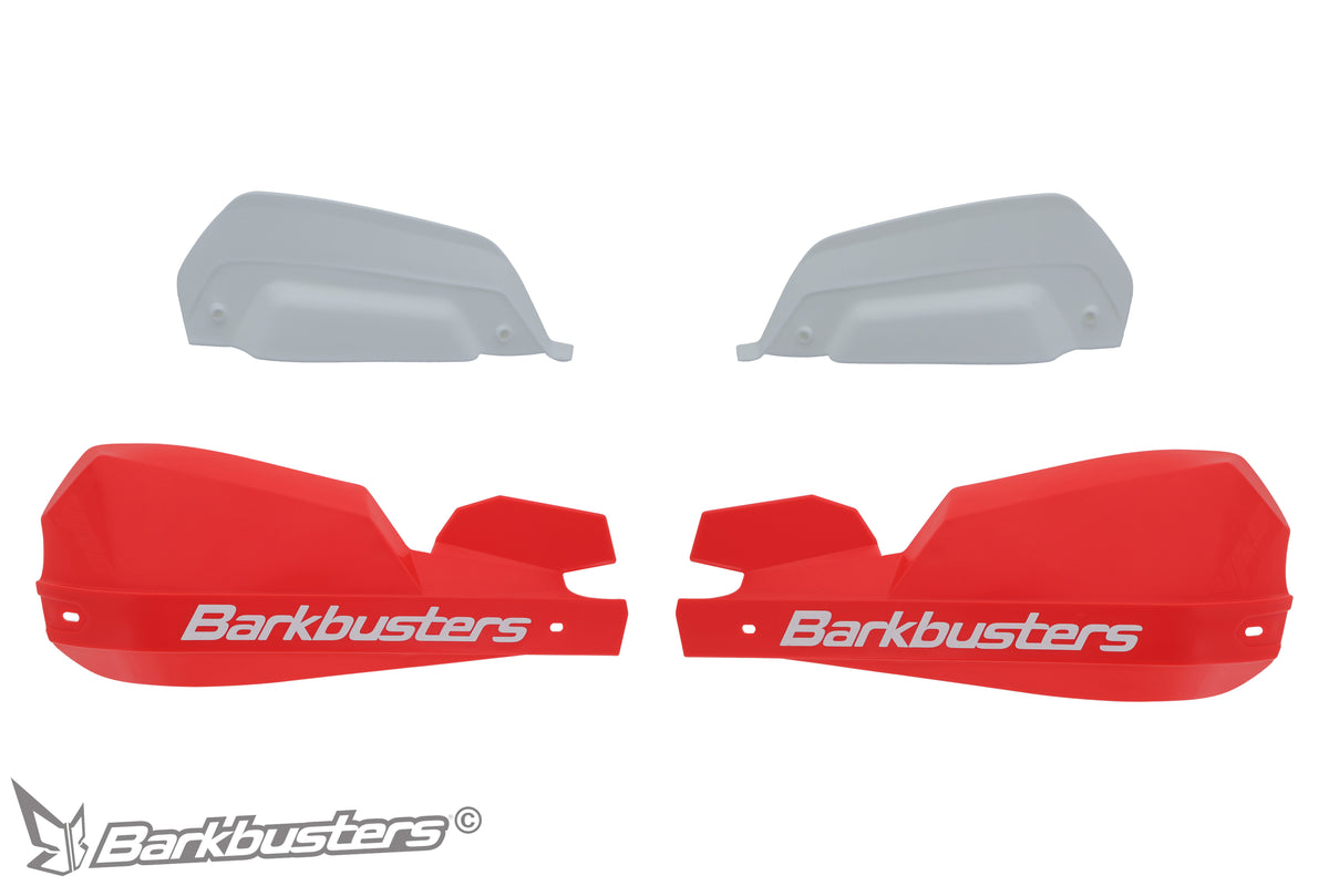 Plastiche paramani Barkbusters VPS-203 rosse con deflettori bianchi