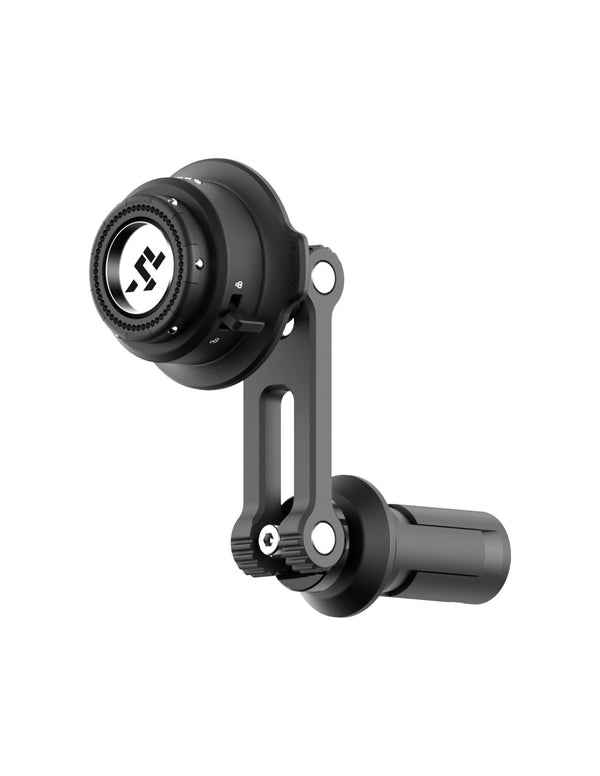 Motorcycle phone holder for steering stem with adjustable tilt Quick Launch | QM12