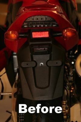 Portatarga Honda CBR954 02 03 5673 Rg LP0044BK - ENDURRAD