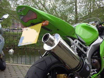 Portatarga Kawasaki ZX6 03 04 Z1000 Fino A 06 Z750 Fino A 06 5621 Rg LP0001BK - Endurrad