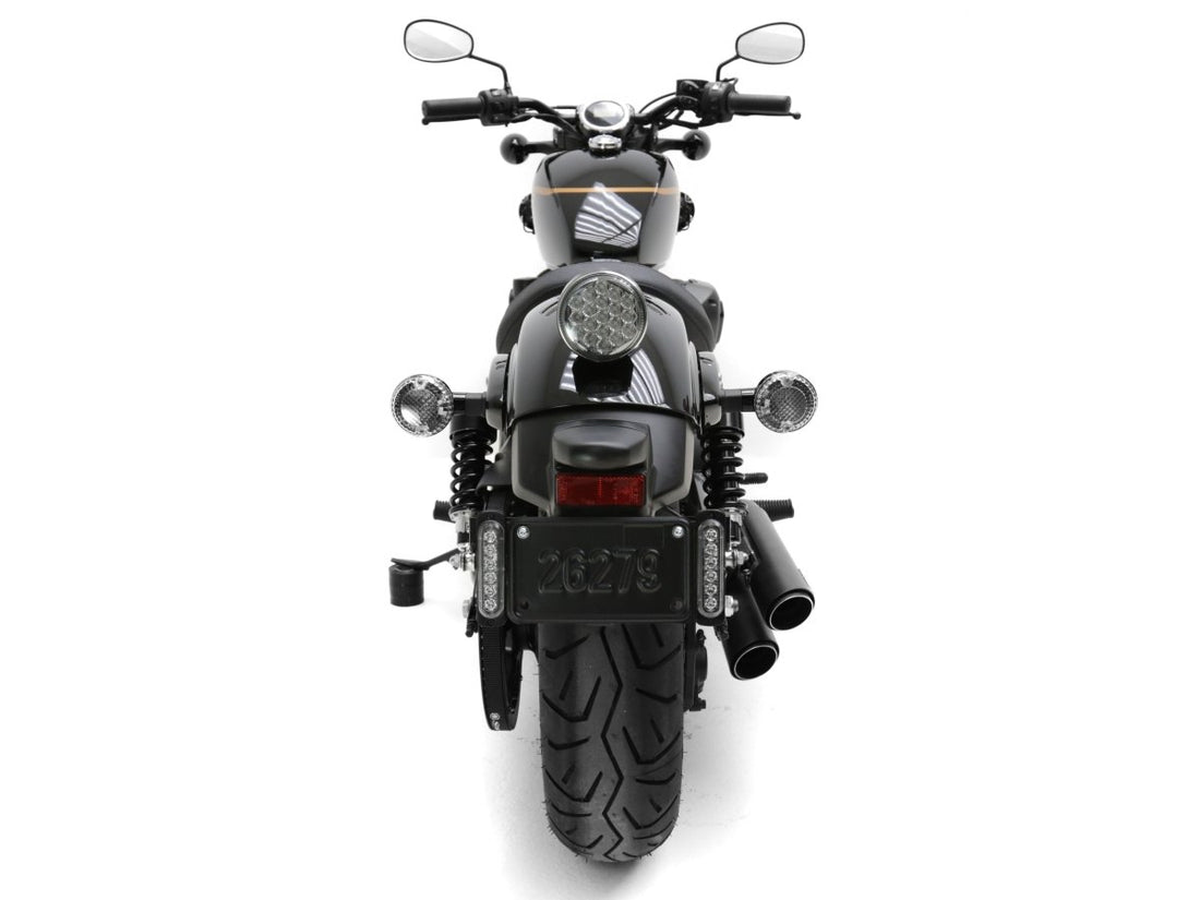 Kit doppia luce freno B6 DENALI, vista del supporto targa