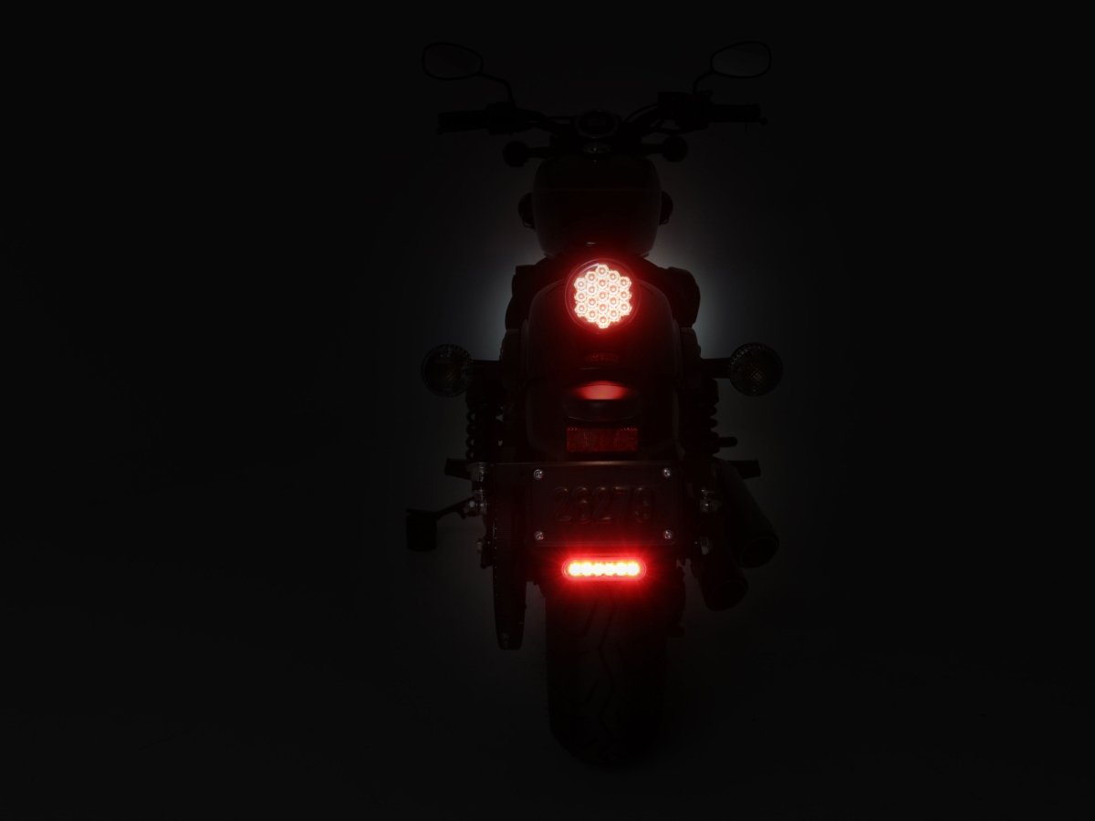 Portatarga moto con luce freno ausiliaria - ENDURRAD