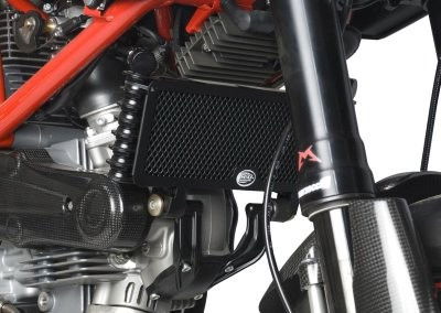 Retina Protezione Radiatore Olio Ducati Hypermotard 1100 Evo And Evo Sp Not Std 1100 5755 Rg OCG0007BK - Endurrad