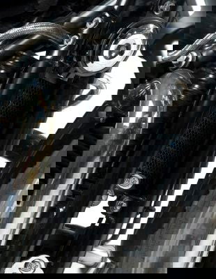 Retina protezione radiatore olio, Triumph Bonneville '08-, Thruxton '06-, Scrambler '08-