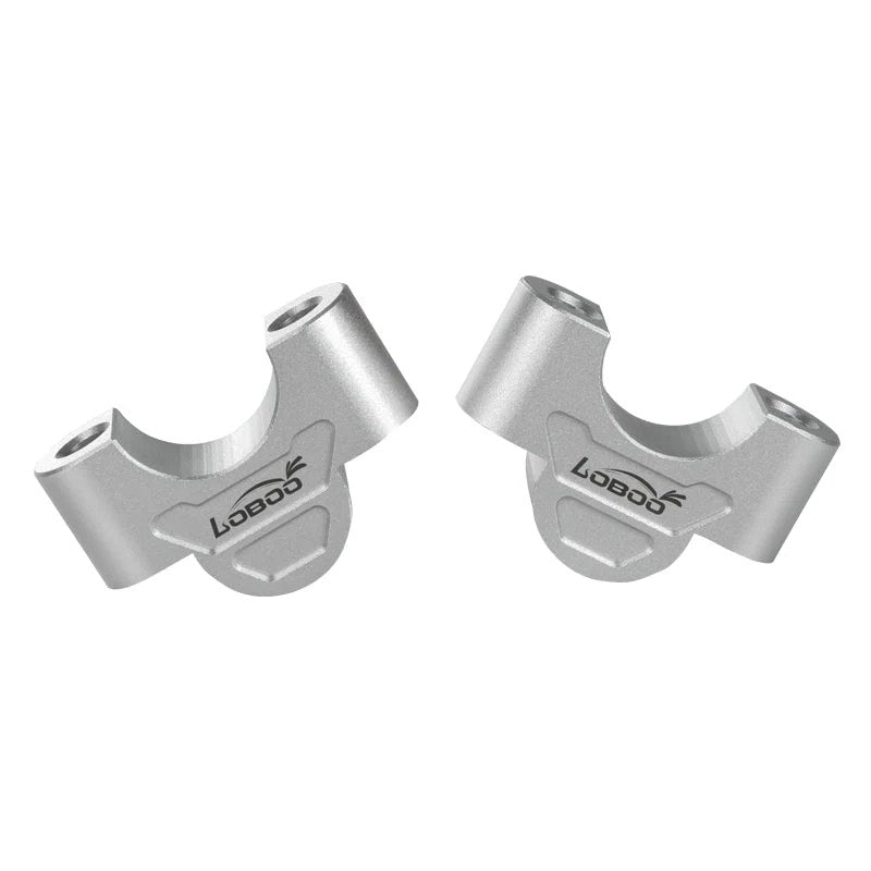 Riser manubrio LOBOO CJG821 per VOGE DS525X e DS625X, coppia in alluminio argento