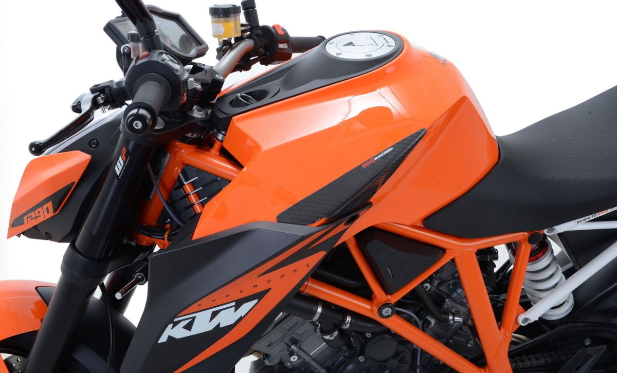 Sliders serbatoio in carbonio, KTM 1290 Superduke - Super Duke R fino 2019 - finitura lucida - ENDURRAD