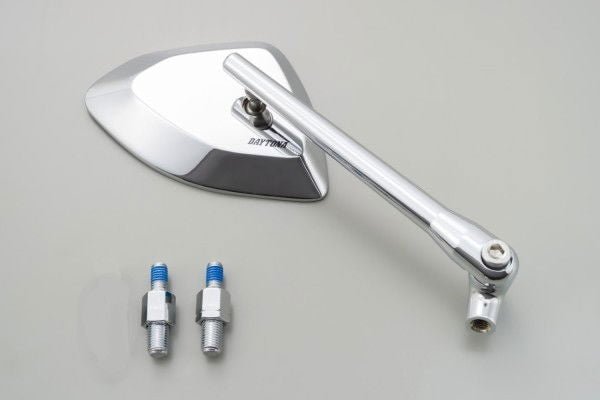 Specchietto alluminio CNC "D - MIRROR" cromato, destro, E - MARKED - ENDURRAD