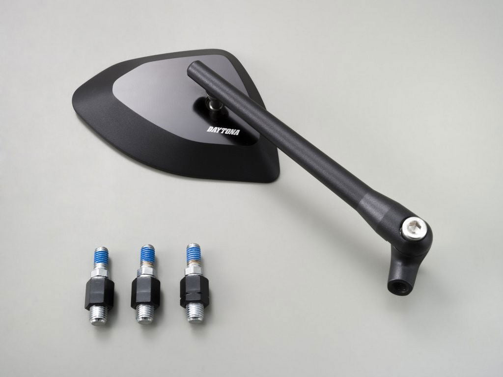 Specchietto alluminio CNC "D-MIRROR" nero, destro, E-MARKED