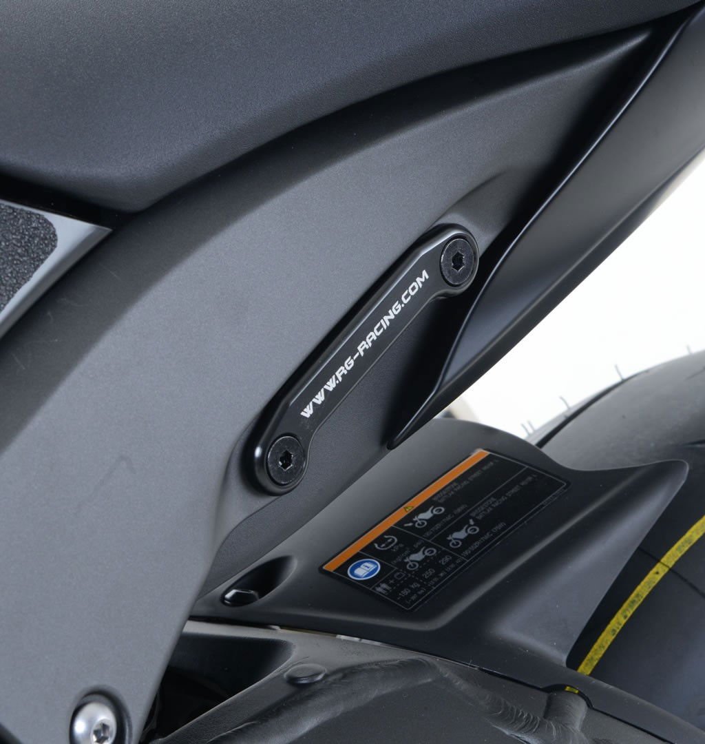 Staffa supporto scarico + piastra fori pedane posteriori, Kawasaki ZX 10 R '11 - '16 - ENDURRAD