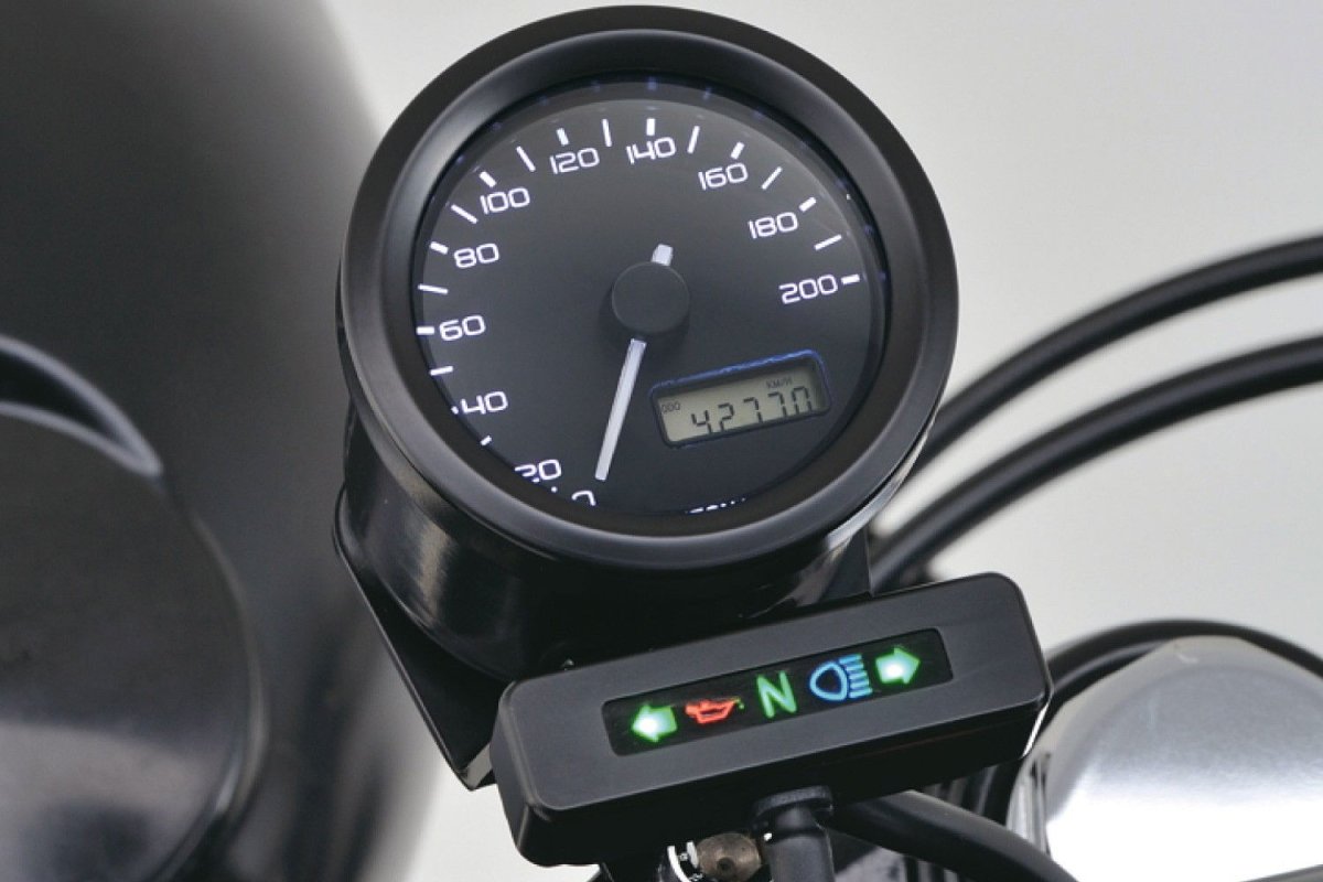 Strumento compatto indicatori led mod.BETA, alluminio CNC - ENDURRAD