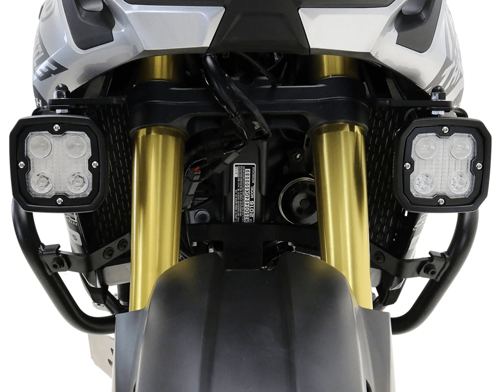 Supporti faretti anteriori DENALI montati sulla Honda CRF 1000 L Africa Twin – vista 4