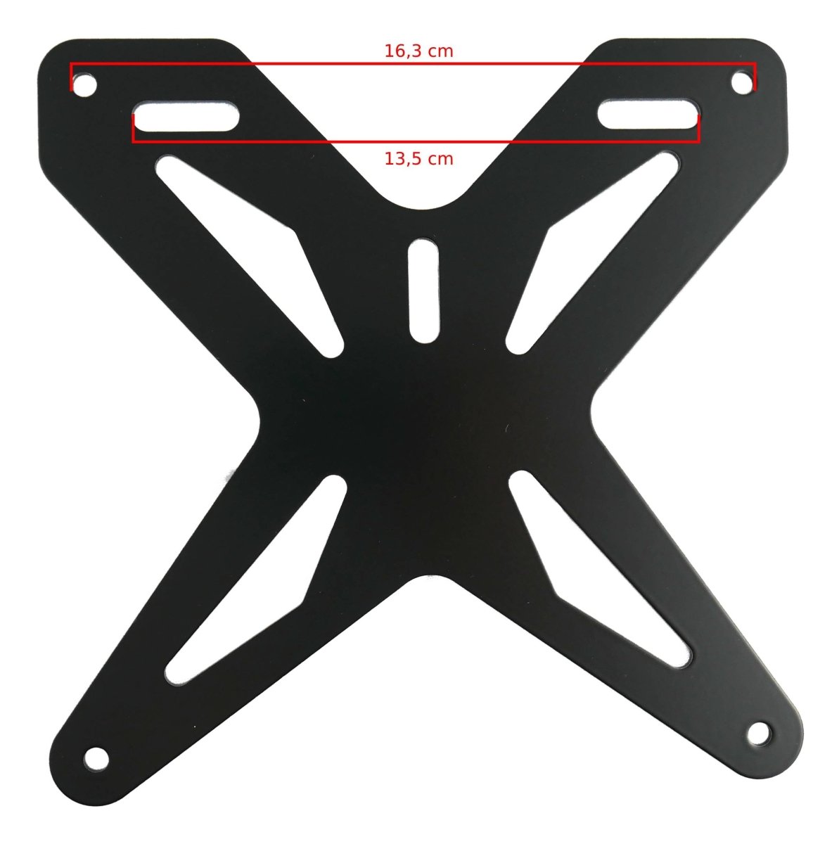 SUPPORTO TARGA ITALIA ALLUMINIO 6082 T6 ANODIZZATO NERO - ENDURRAD