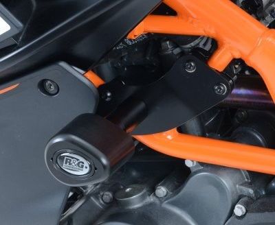 Tamponi Paratelaio Tipo Aero No Cut Sliders Telaio Ktm RC125 200 390 11841 Rg CP0377BL - ENDURRAD