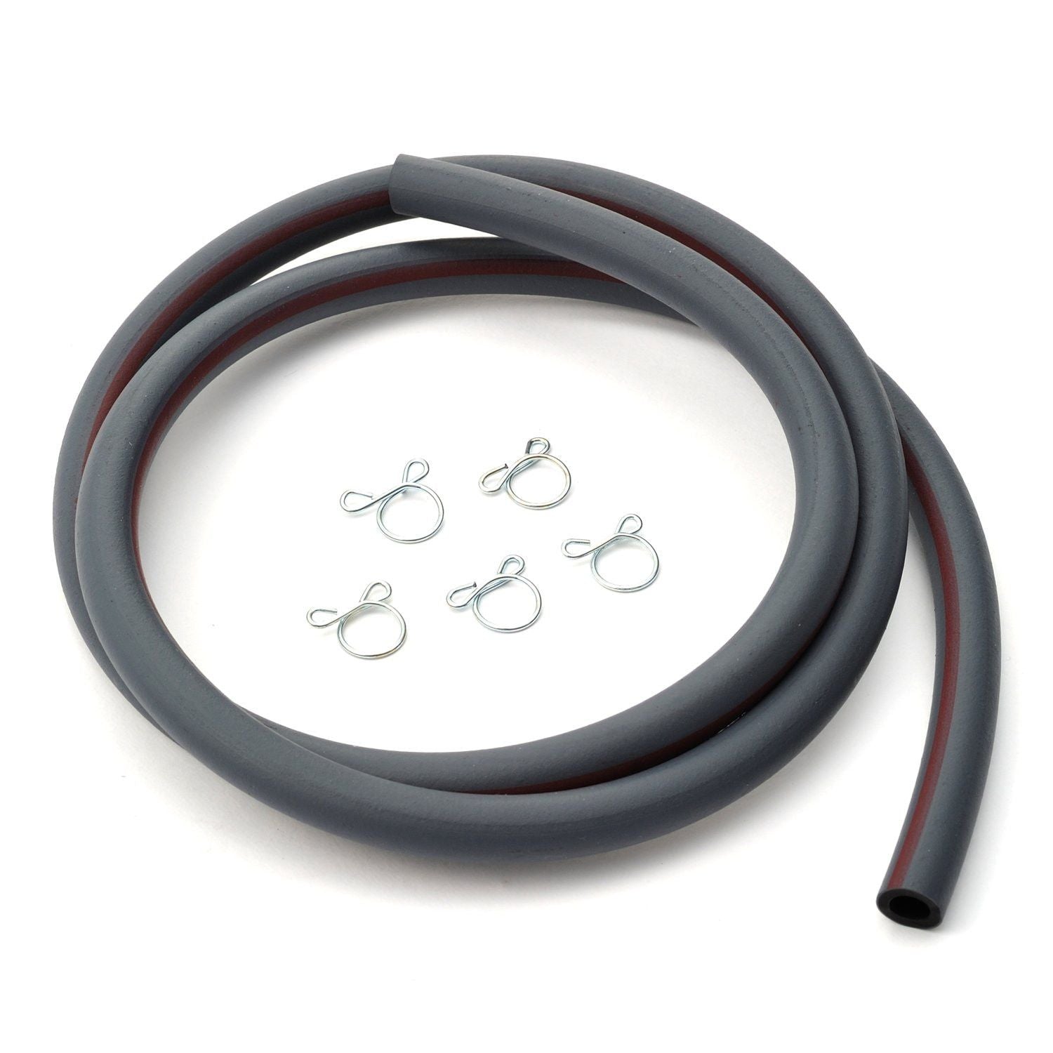 Tubo carburante a 2 strati per moto ID.6mm/OD.10mm, 1M, con 5 clips