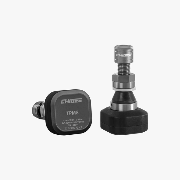 Motorcycle tire valves with Chigee pressure sensors