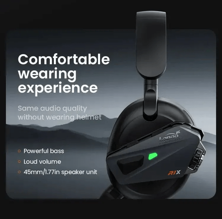 Vivavoce Casco Moto LOBOO R1X – Bluetooth 5.3 - Endurrad.com