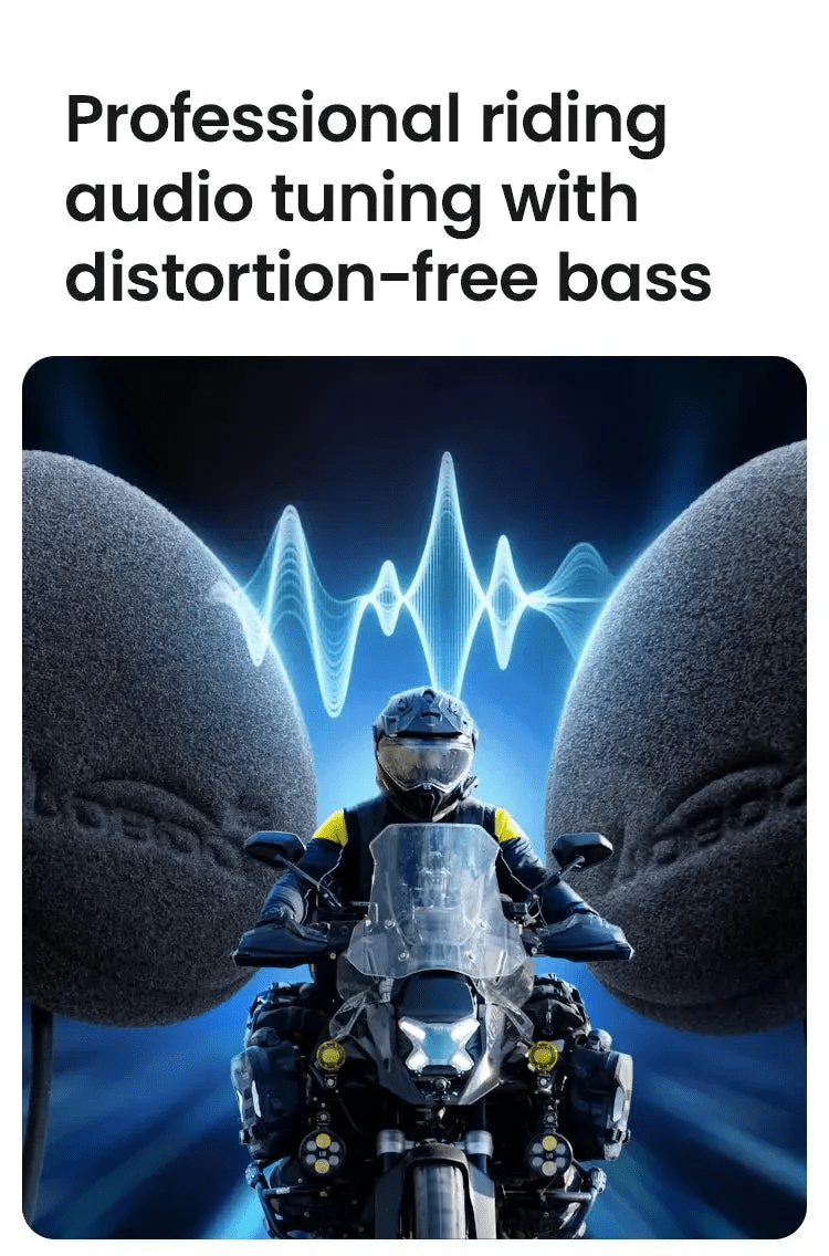 Vivavoce Casco Moto LOBOO R1X – Bluetooth 5.3 - Endurrad.com