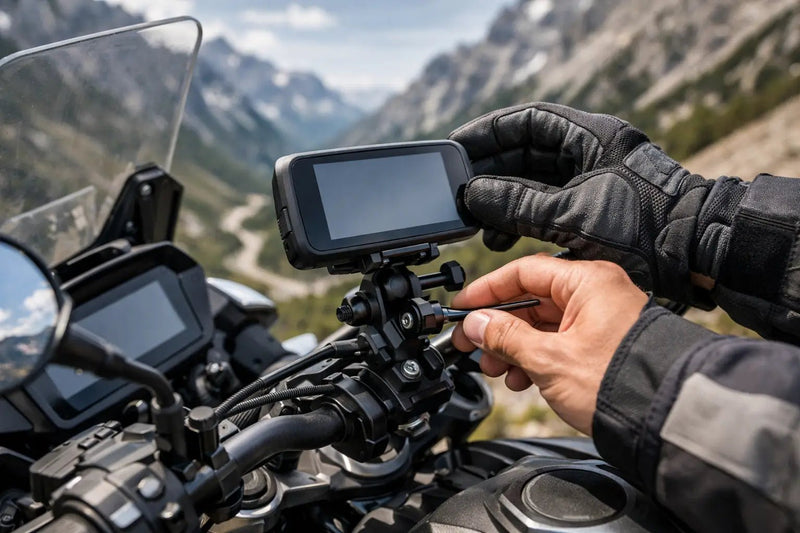 How to mount a motorcycle GPS holder without mistakes