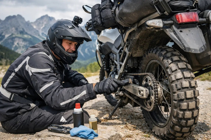 Motorcycle touring chain maintenance: what to do