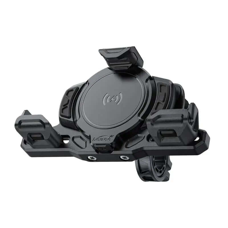 Supporto smartphone LOBOO PH02 montato al manubrio di una moto adventure, il limite dimensionale più vicino a un tablet vero venduto da Endurrad
