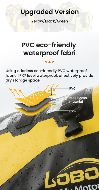 Tessuto in PVC ecologico impermeabile IPX6, resistente alla pioggia